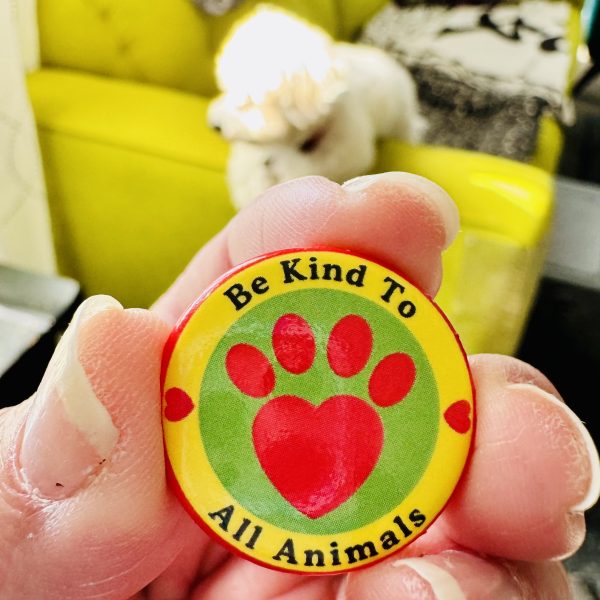 Be Kind to All Animals Button